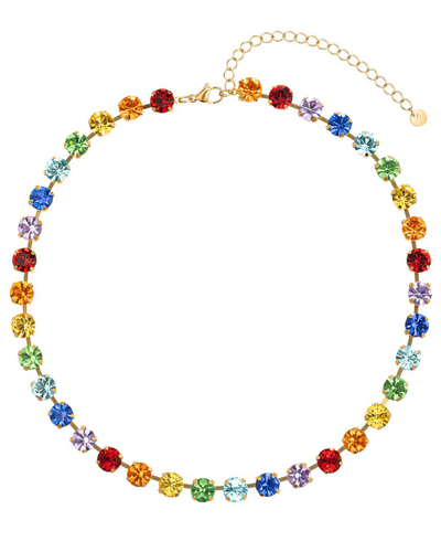 Eye Candy La The Luxe Collection Cz Sally Rainbow Necklace