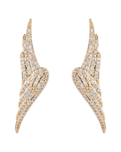 EYE CANDY LA EYE CANDY LA THE LUXE COLLECTION CZ ANGLE WING DANGLE EARRINGS