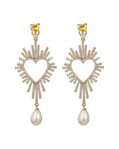 Eye Candy La The Luxe Collection Cz Heart Statement Earrings