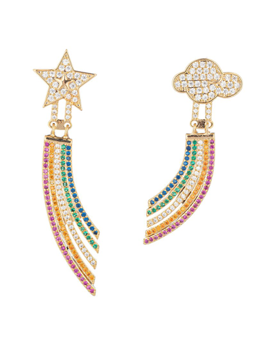 Eye Candy La The Luxe Collection Cz Star & Cloud Rainbow Drop Earrings