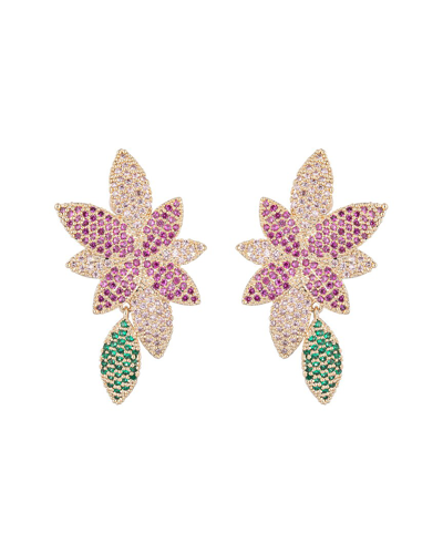 EYE CANDY LA EYE CANDY LA THE LUXE COLLECTION CZ AUGUST FLOWER STATEMENT EARRINGS