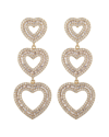 Eye Candy La The Luxe Collection Cz Tier Heart Drop Earrings