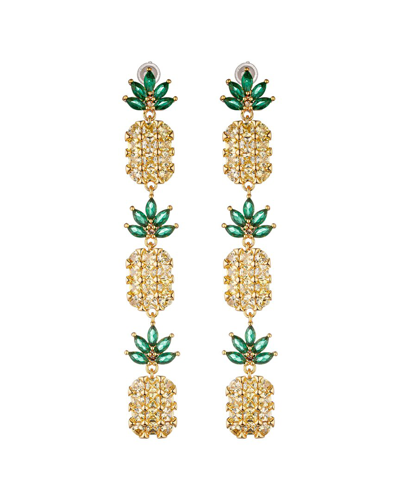 EYE CANDY LA EYE CANDY LA THE LUXE COLLECTION CZ PINEAPPLE DROP EARRINGS