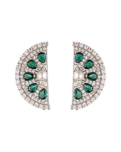 Eye Candy La The Luxe Collection Cz Lime Slice Studs