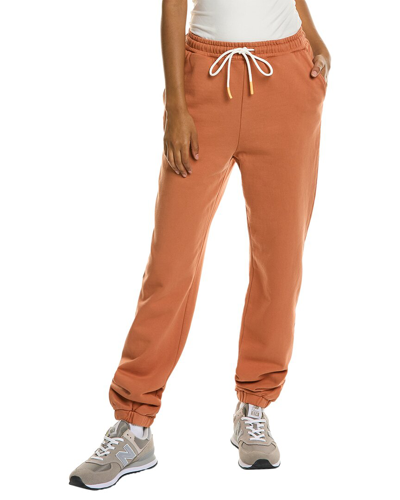 Monrow Oversized Sweatpant In Orange