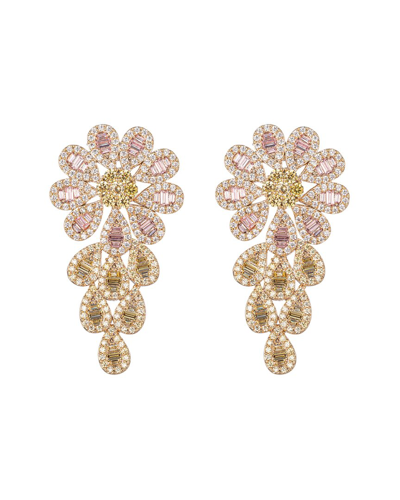 Eye Candy La The Luxe Collection Cz March Flower Drop Earrings