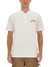 VERSACE POLO WITH LOGO EMBROIDERY