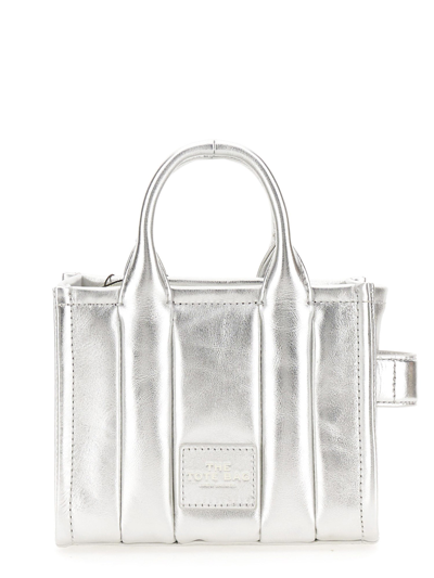 Marc Jacobs Silver 'the Shiny Crinkle Leather Mini Tote Bag' Tote