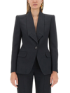 Alexander Mcqueen Jacket With Reversed Lapels In Nero