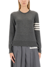 Thom Browne Virgin Wool Sweater In Grigio