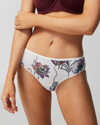 SOMA WOMEN'S NO SHOW MICROFIBER CHEEKY HIPSTER UNDERWEAR IN REFLECTION FLORAL M IVORY SIZE XS | SOMA VANI