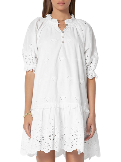 Tart Mia Womens Cotton Mini Shift Dress In White