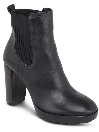 Kenneth Cole New York Junne Womens Leather Booties Ankle Boots In Black
