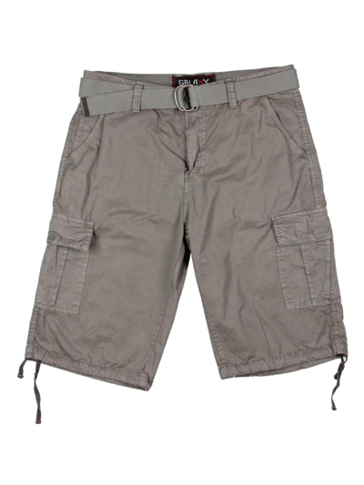 Galaxy By Harvic Mens Cotton Everyday Cargo Shorts In Grey