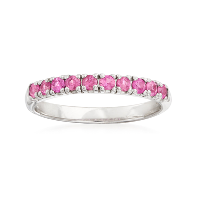 Ross-simons Pink Sapphire Ring In Sterling Silver