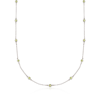 Ross-simons Peridot Station Necklace In Sterling Silver In Multi