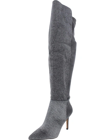 Jessica Simpson Amriena Womens Stiletto Over-the-knee Boots In Grey