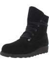 Bearpaw Krista Womens Padded Insole Wedge Ankle Boots In Black