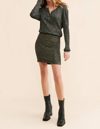 Chaser Lurex Rib Knit Mini Dress In Grey