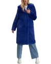Noize Faux Fur Longline Coat In Nocolor