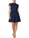 LAUNDRY BY SHELLI SEGAL WOMENS TIERED MINI FIT & FLARE DRESS