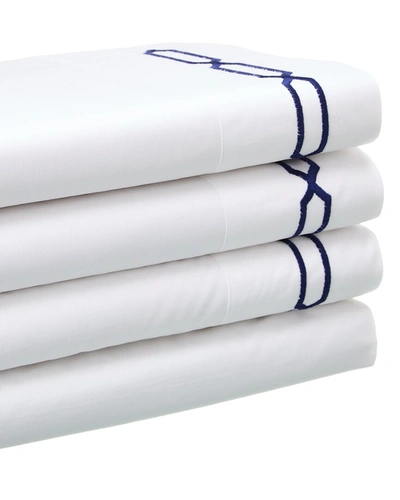 Dea Italian Linens Sinfonia Toscana Virgina Embroidered Sheet Set In White