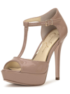 Jessica Simpson Bansi Womens T-strap Heels In Beige
