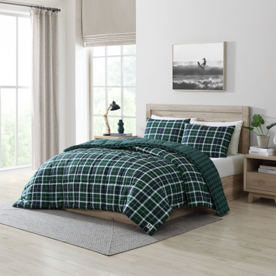 NAUTICA NORTHSAIL PLAID NAVY FULL/QUEEN REVERSIBLE COMFORTER & SHAM SET
