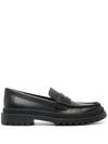 COACH PENNY-SLOT LEATHER LOAFERS