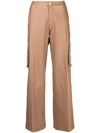 FEDERICA TOSI FAUX-LEATHER STRAIGHT-LEG TROUSERS