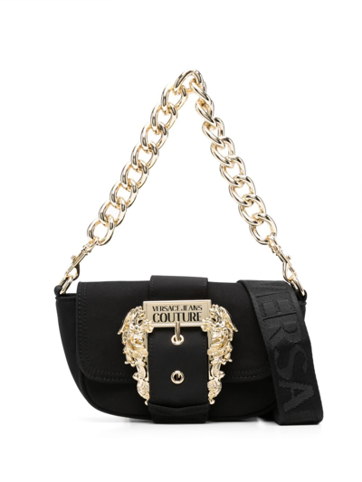 Versace Jeans Couture Baroque-buckle Mini Bag In Schwarz