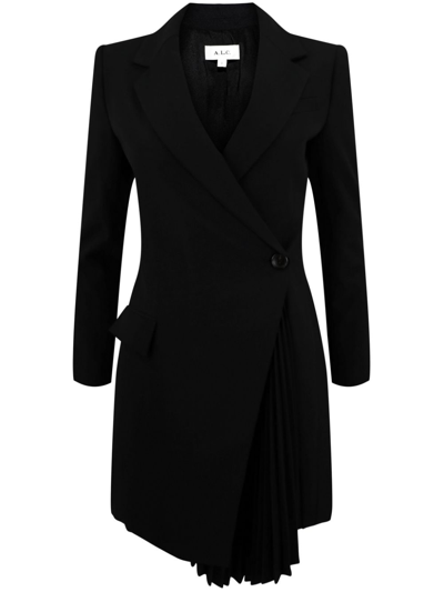 A.l.c Juliet Pleated Blazer Mini Dress In Black