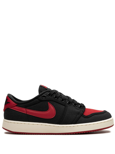 Jordan Air  1 Ko Low Qs 'bred' Sneakers In Schwarz