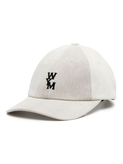 Wooyoungmi Logo-embroidered Cotton Cap In Ivory 992i