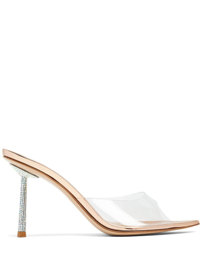 Le Silla Bella 120mm Crystal-embellished Mules In Pink