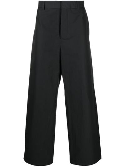 Nanushka Straight-leg Cotton Trousers In Black