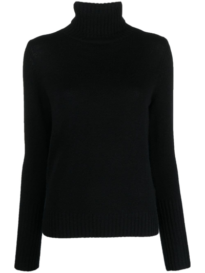 Allude Roll-neck Cashmere Jumper In Blue