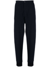 Giorgio Armani High-waist Tapered-leg Trousers In Blau