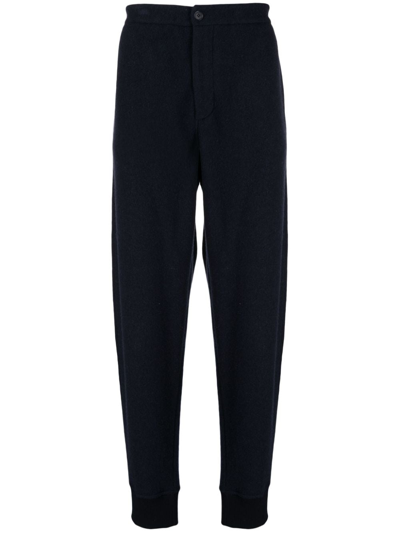 Giorgio Armani High-waist Tapered-leg Trousers In Blau