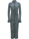 Altuzarra Claudia Graphic-print Midi Dress In Blau