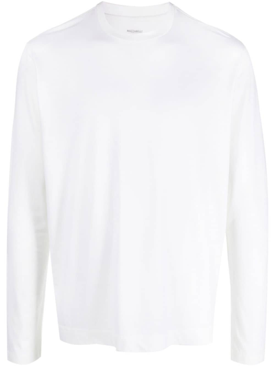 Mazzarelli Round-neck Wool T-shirt In White