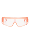 Retrosuperfuture Zed Geomnetric-frame Sunglasses In Orange