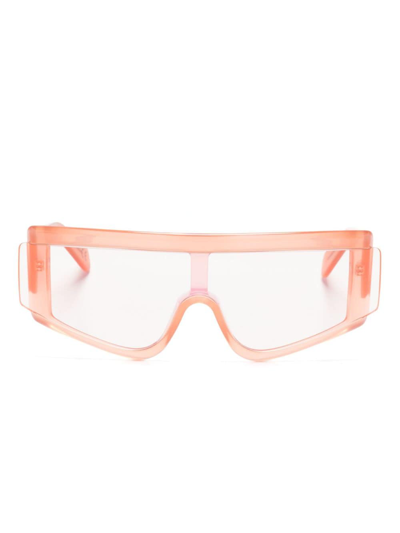 Retrosuperfuture Zed Geomnetric-frame Sunglasses In Orange