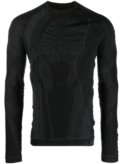 Roa Roundneck 3d Knit In Black