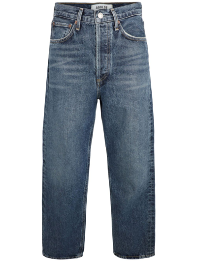 Agolde Indigo 90's Crop Jeans In Blau