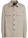 Zegna Oasi Cashmere Shirt Jacket In Brown