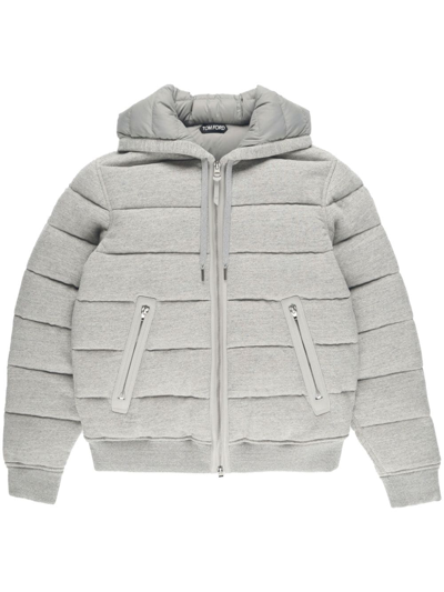 Tom Ford Zip-up Hoody Jacket In Grau