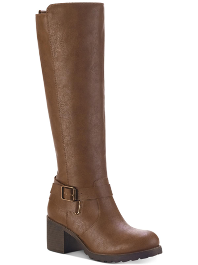 Sun + Stone Corah Womens Tall Zip Up Knee-high Boots In Brown