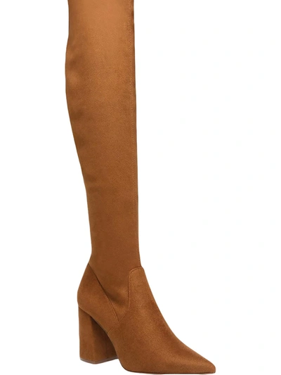 Steve Madden Jacoby Womens Faux Suede Block Heel Knee-high Boots In Multi