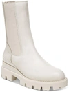 Sam Edelman Genia Womens Leather Booties Ankle Boots In White